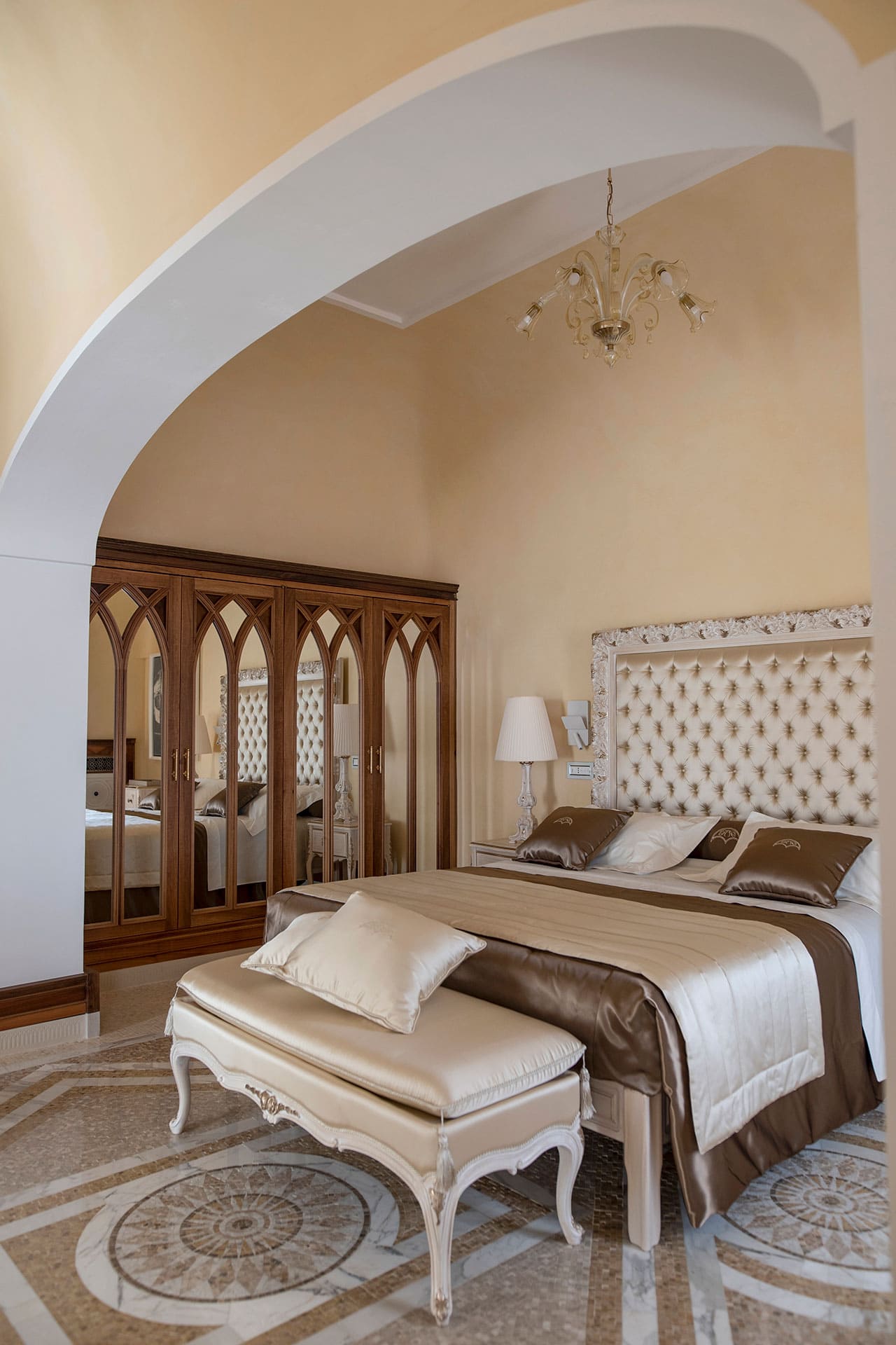 A suite inside Villa Rondinaia in Amalfi Coast
