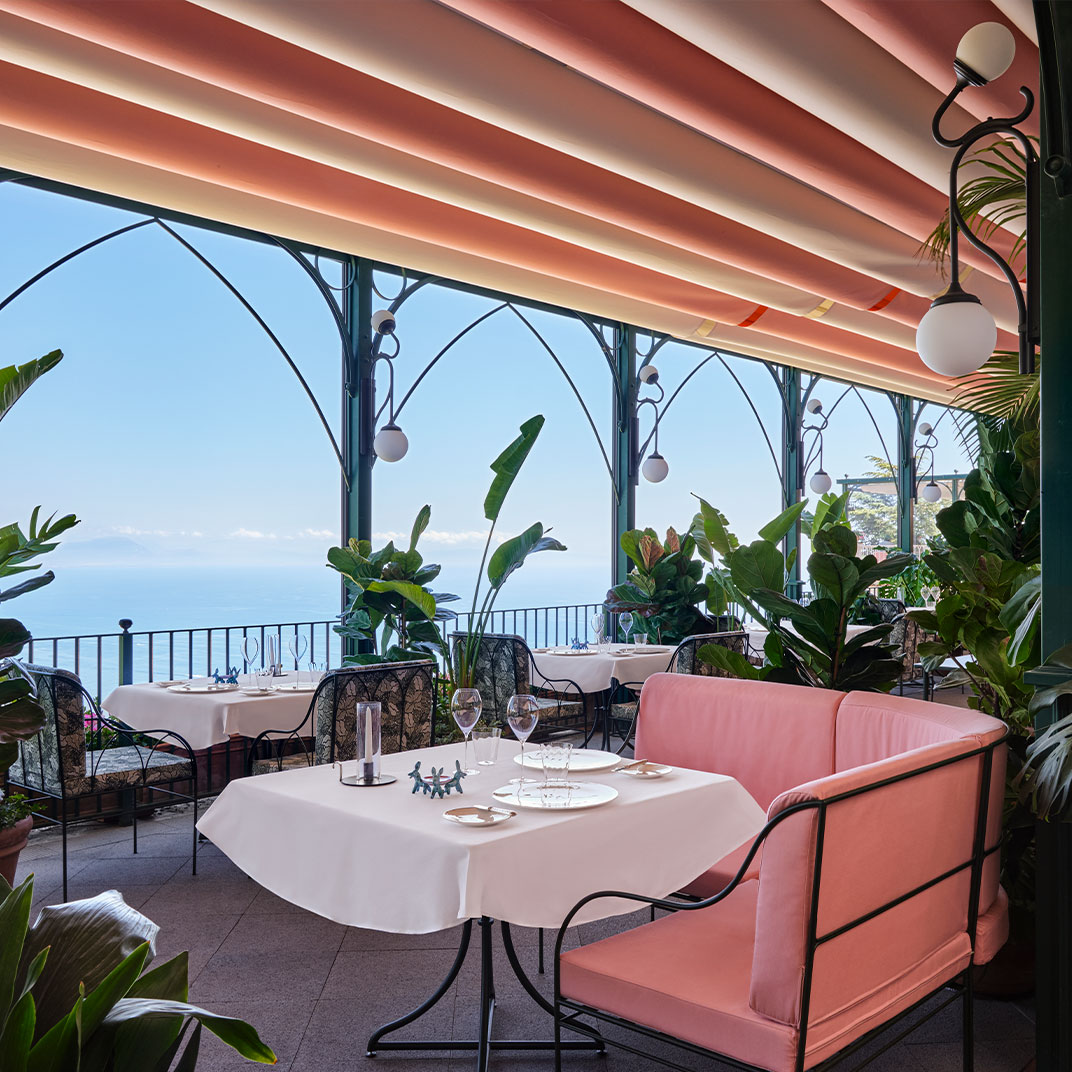The terrace of Palazzo Avino