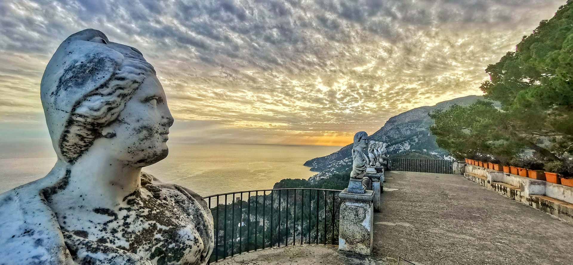 the terrace above the sea of Palazzo Avino