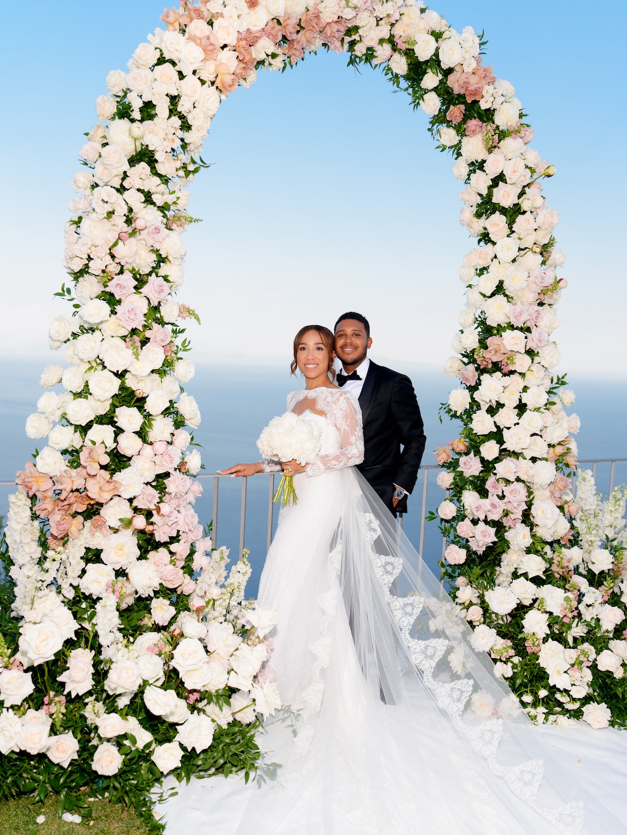 CheChic - Destination wedding in Italy - Luxury wedding in Ravello Amalfi Coast for Antonia & Andrew The stunning flower setup in Ravello: luxury Amalfi Coast wedding for Antonia & Andrew
