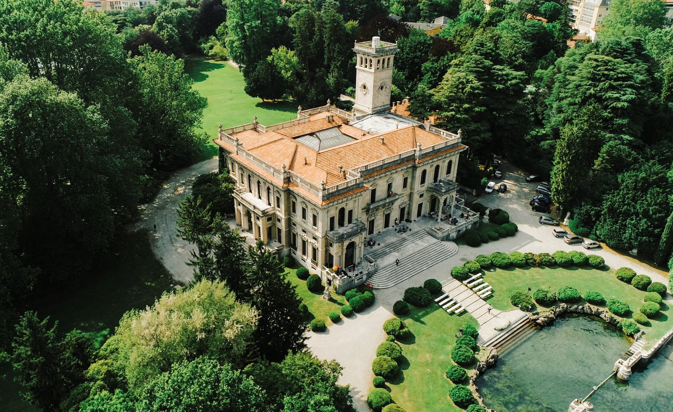 Villa Erba 2 The view from above of Villa Erba: magnificent wedding venue on Lake Como