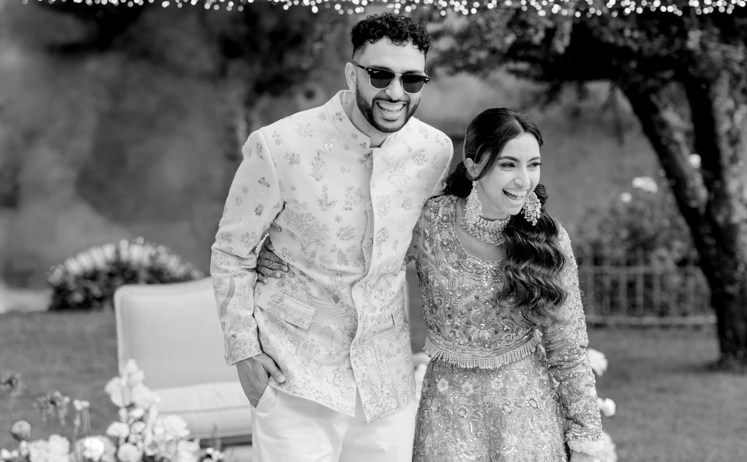 CheChic - Destination wedding Italy - Asyla & Aafaq - Bespoke Indian wedding in Tuscany12 A black and white portrait of an Italian wedding in Italy