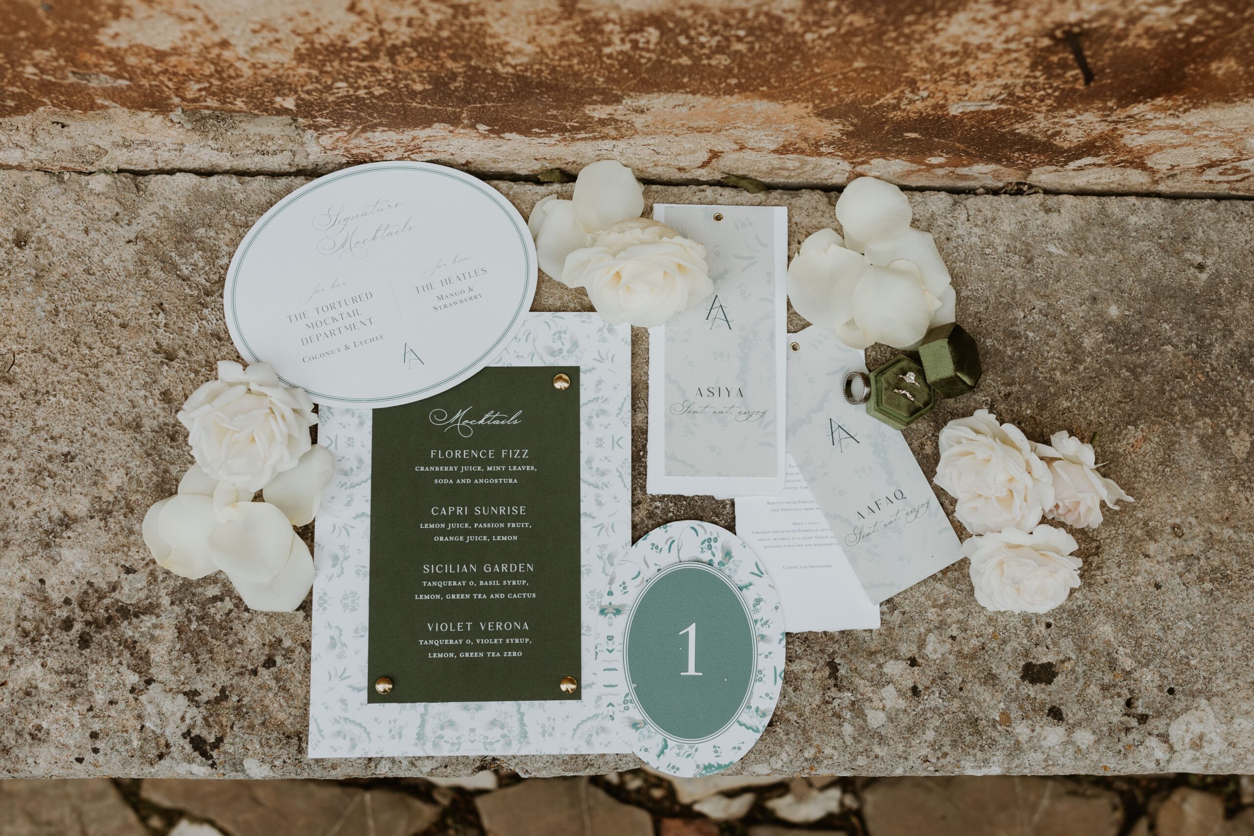 CheChic - Destination wedding Italy - Asyla & Aafaq - Bespoke Indian wedding in Tuscany21 The mocktail list for wedding party