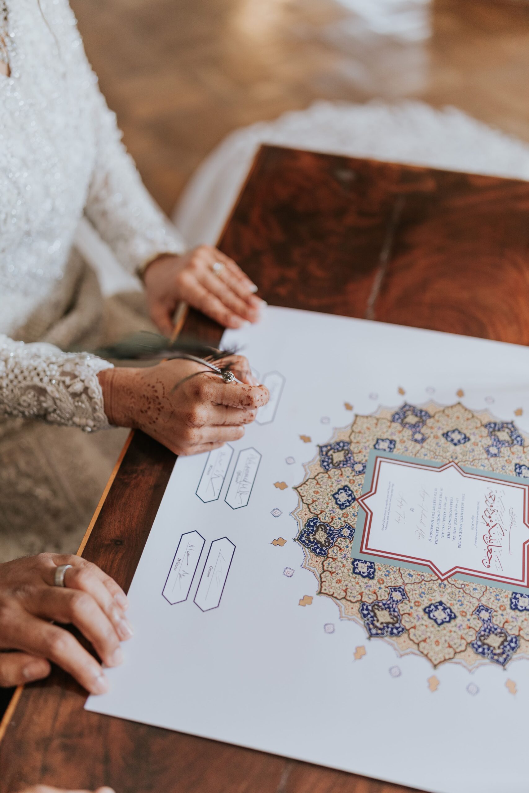 CheChic - Destination wedding Italy - Asyla & Aafaq - Bespoke Indian wedding in Tuscany24 The signatures of bride and groom