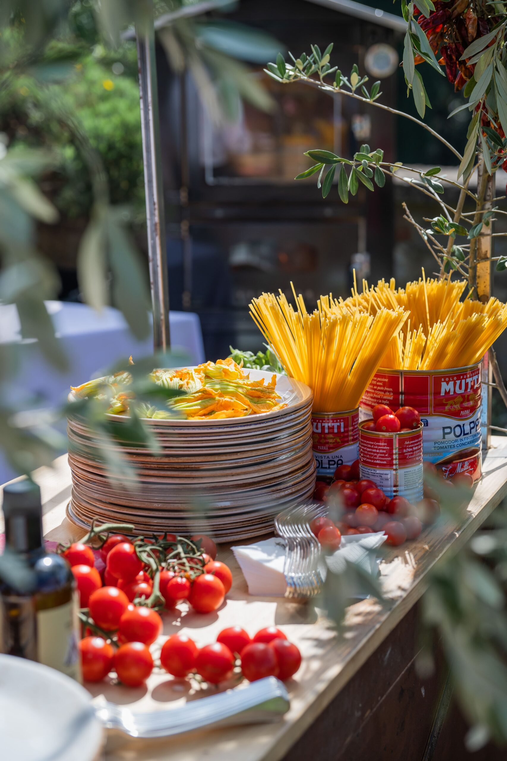 CheChic - Destination wedding Italy - Asyla & Aafaq - Bespoke Indian wedding in Tuscany32 Typical Italian pasta setup for a Destination wedding in Tuscany