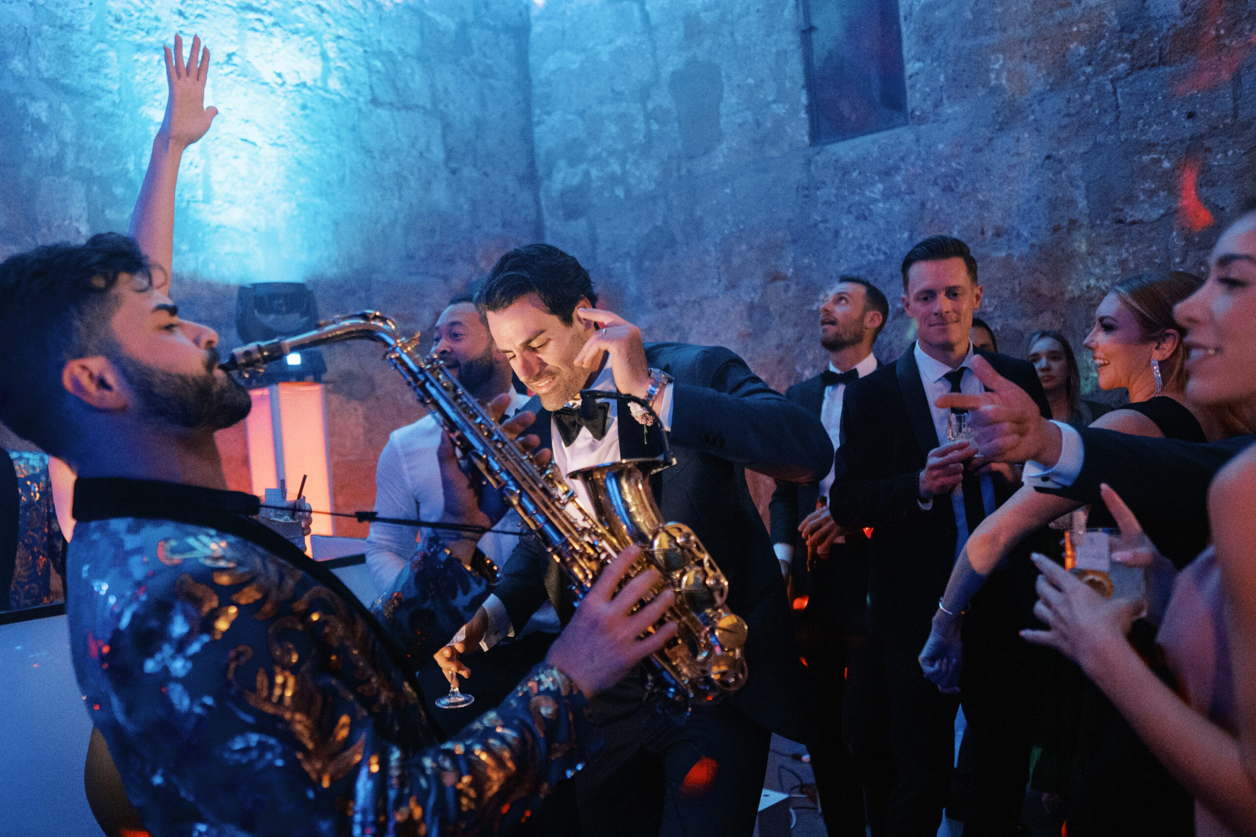 Wedding party at night