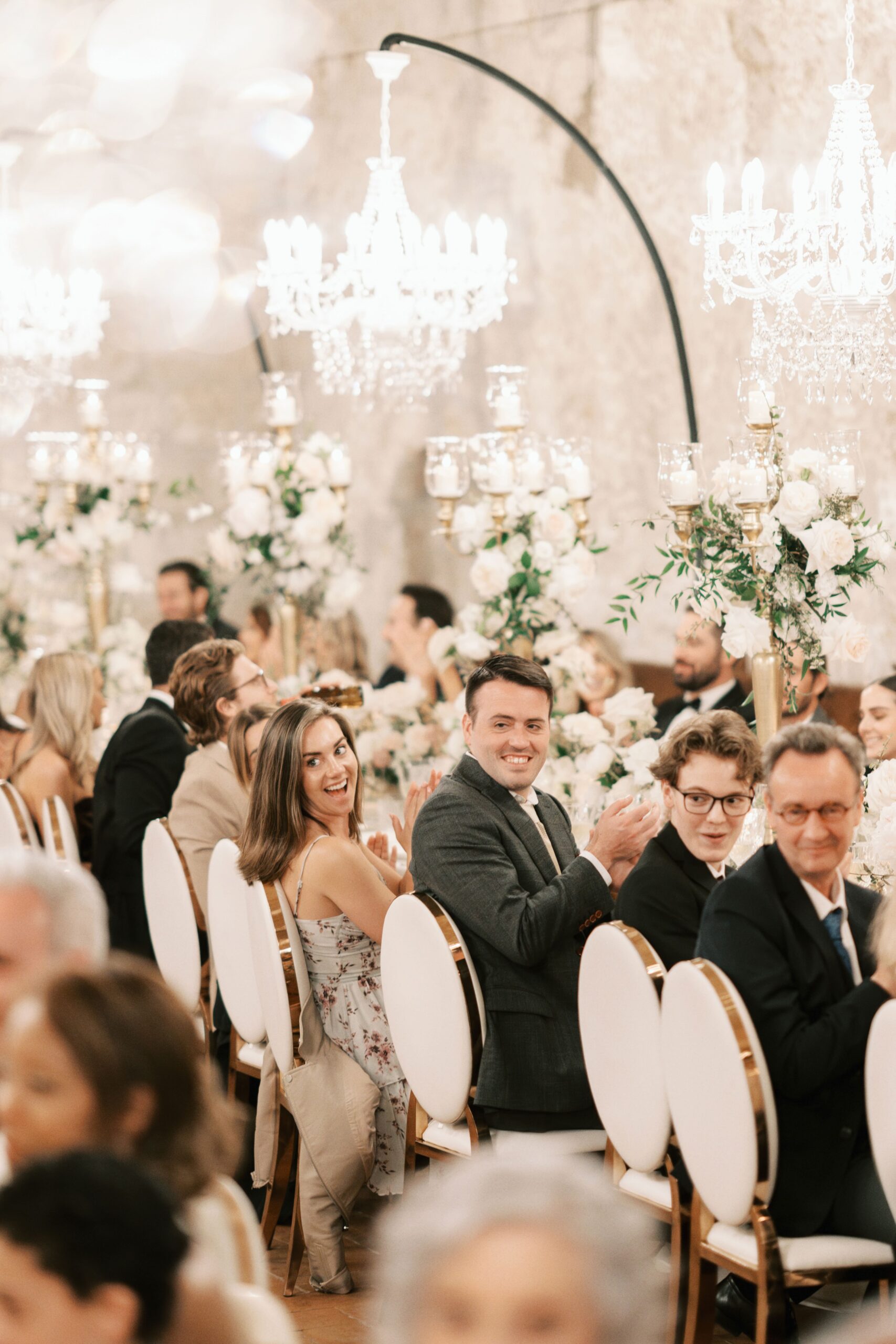 Wedding guests at the imperial table