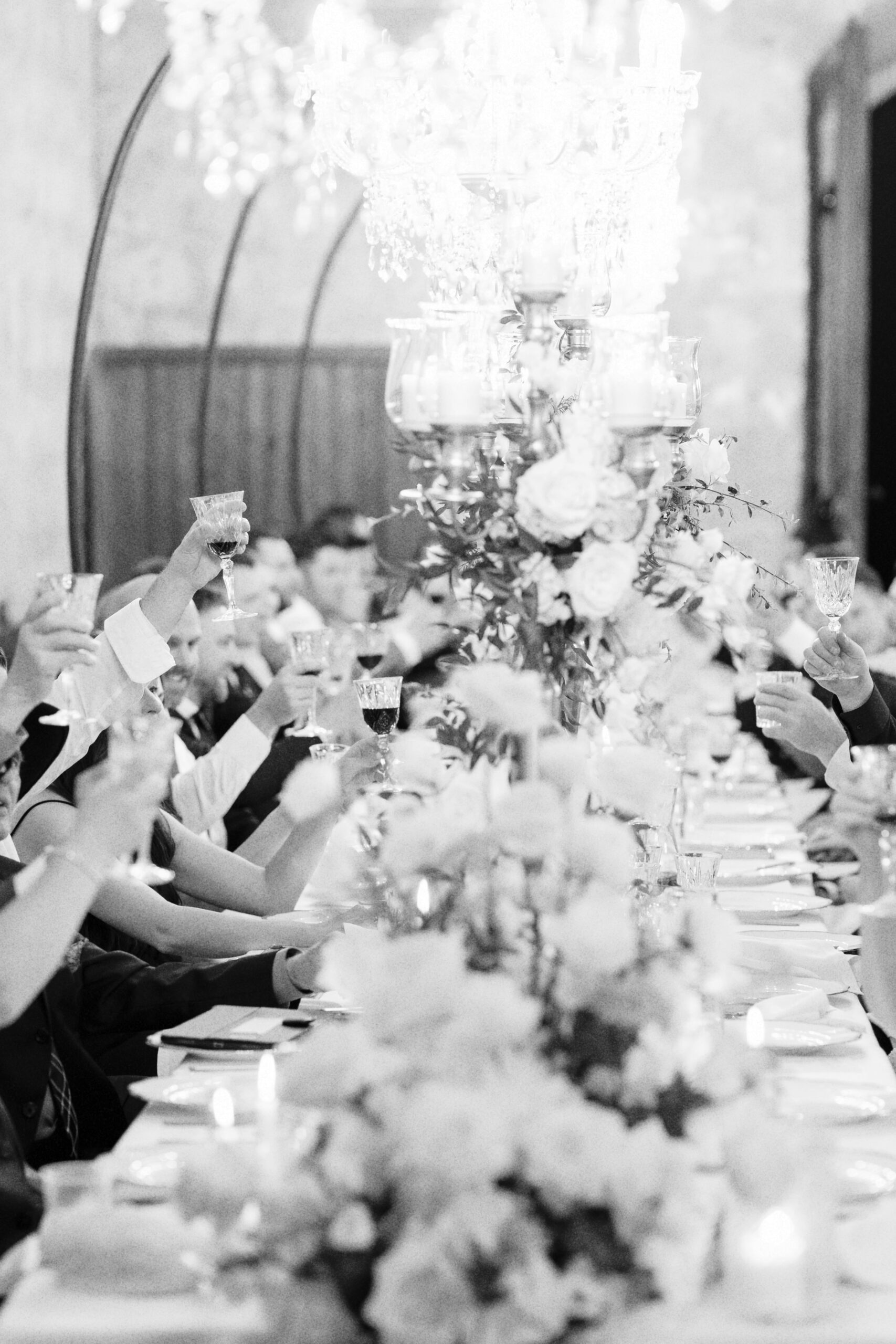 A cheers for the wedding guests